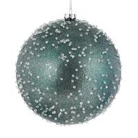 Vickerman 3" Sea Blue Ice Ball Ornament (12 pack)