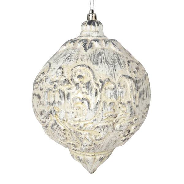 6" Silver Brushed Ball Ornament (3 pack)