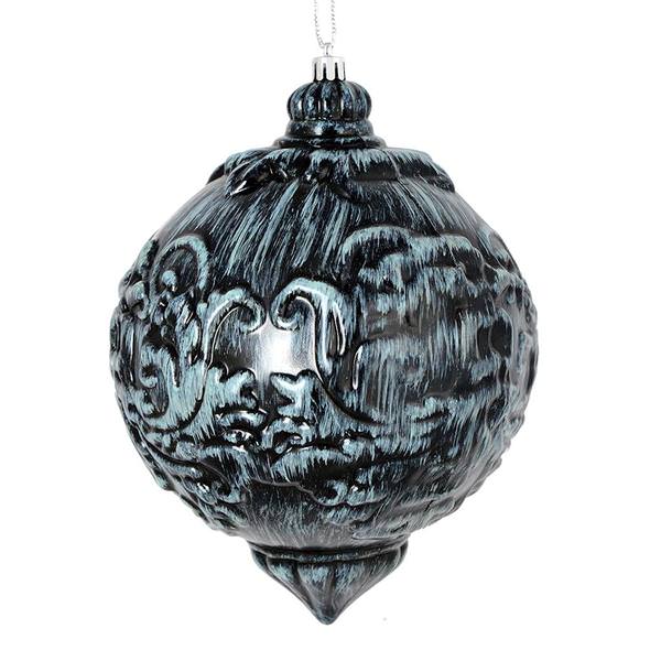 6" Pewter Brushed Ball Ornament (3 pack)