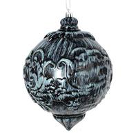 Vickerman 6" Pewter Brushed Ball Ornament (3 pack)