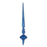 Vickerman 12" Blue Glitter Cupola Finial Ornament (3 pack)