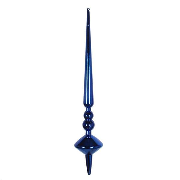 12" Blue Shiny Cupola Finial Ornament (3 pack)