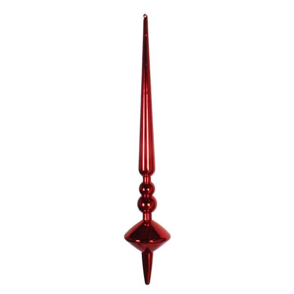 12" Red Shiny Cupola Finial Ornament (3 pack)