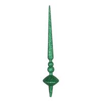 Vickerman 12" Green Glitter Cupola Finial Ornament (3 pack)