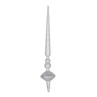 Vickerman 12" Silver Glitter Cupola Finial Ornament (3 pack)