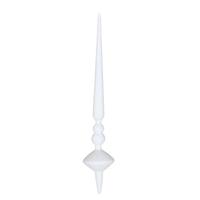 Vickerman 12" White Glitter Cupola Finial Ornament (3 pack)