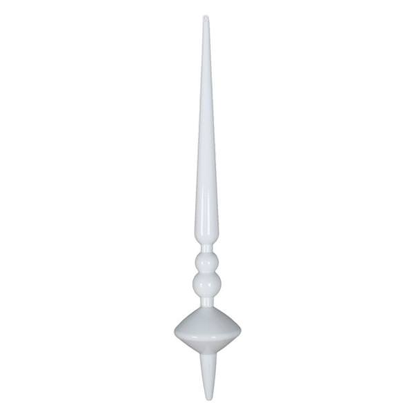 12" White Shiny Cupola Finial Ornament (3 pack)