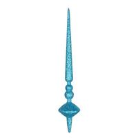 Vickerman 12" Turquoise Glitter Cupola Finial Ornament (3 pack)