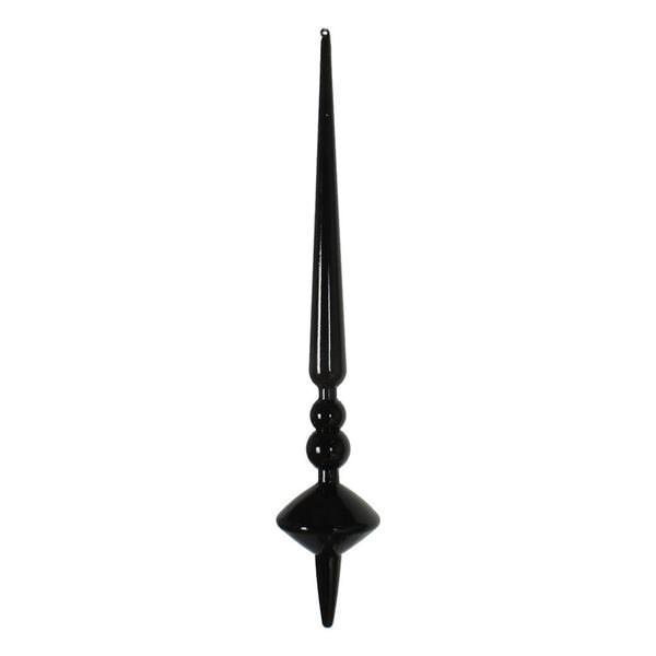 12" Black Shiny Cupola Finial Ornament (3 pack)