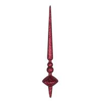 Vickerman 12" Wine Glitter Cupola Finial Ornament (3 pack)