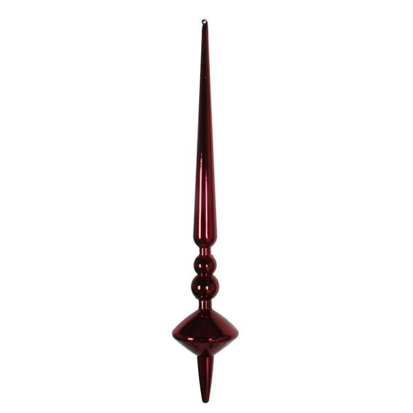 12" Wine Shiny Cupola Finial Ornament (3 pack)