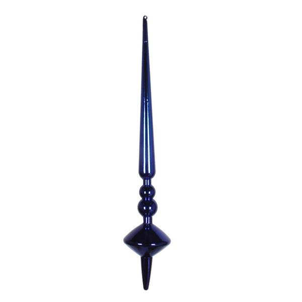 12" Cobalt Blue Shiny Cupola Finial Ornament (3 pack)