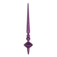 Vickerman 12" Plum Glitter Cupola Finial Ornament (3 pack)