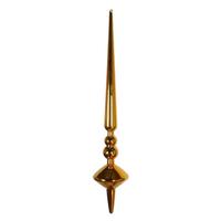Vickerman 12" Antique Gold Shiny Cupola Finial Ornament (3 pack)