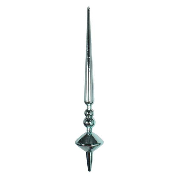 12" Baby Blue Shiny Cupola Finial Ornament (3 pack)