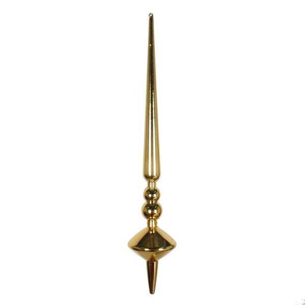 12" Honey Gold Shiny Cupola Finial Ornament (3 pack)