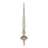 Vickerman 12" Champagne Glitter Cupola Finial Ornament (3 pack)