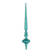 Vickerman 12" Teal Glitter Cupola Finial Ornament (3 pack)