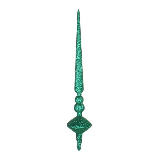12" Seafoam Green Glitter Cupola Finial Ornament (3 pack)