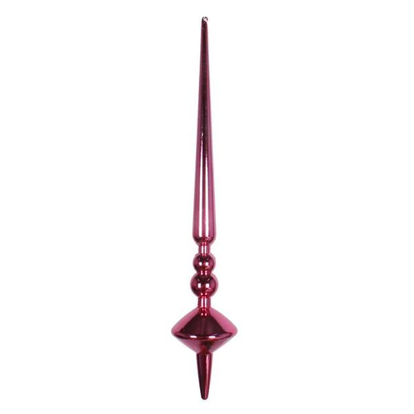 12" Mauve Shiny Cupola Finial Ornament (3 pack)