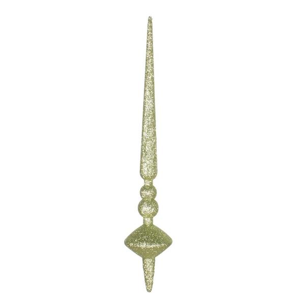 12" Celadon Glitter Cupola Finial Ornament (3 pack)