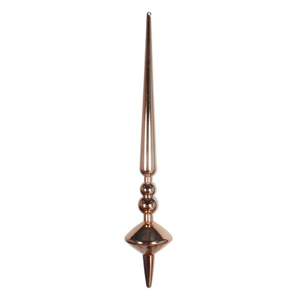 12" Rose Gold Shiny Cupola Finial Ornament (3 pack)