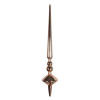 Vickerman 12" Rose Gold Shiny Cupola Finial Ornament (3 pack)