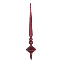 Vickerman 12" Burgundy Glitter Cupola Finial Ornament (3 pack)