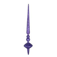 Vickerman 12" Purple Glitter Cupola Finial Ornament (3 pack)