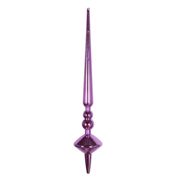 12" Orchid Shiny Cupola Finial Ornament (3 pack)