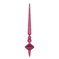 Vickerman 12" Fuchsia Glitter Cupola Finial Ornament (3 pack)