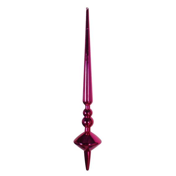 12" Fuchsia Shiny Cupola Finial Ornament (3 pack)