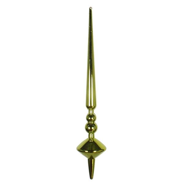 12" Lime Shiny Cupola Finial Ornament (3 pack)