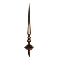 Vickerman 12" Mocha Shiny Cupola Finial Ornament (3 pack)