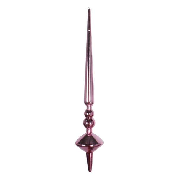 12" Pink Shiny Cupola Finial Ornament (3 pack)