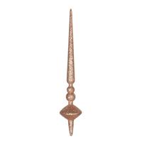 Vickerman 12"  Cafe Latte Glitter Cupola Finial Ornament (3 pack)