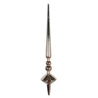 Vickerman 12"  Cafe Latte Shiny Cupola Finial Ornament (3 pack)
