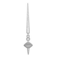 Vickerman 18" Silver Glitter Cupola Finial Ornament (2 pack)
