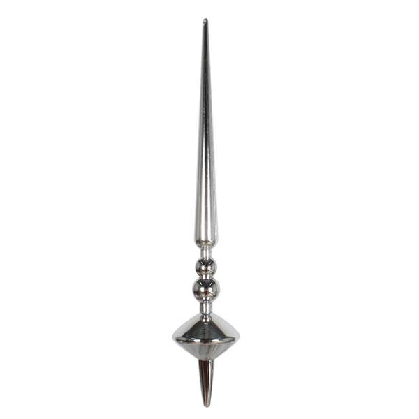 18" Silver Shiny Cupola Finial Ornament (2 pack)