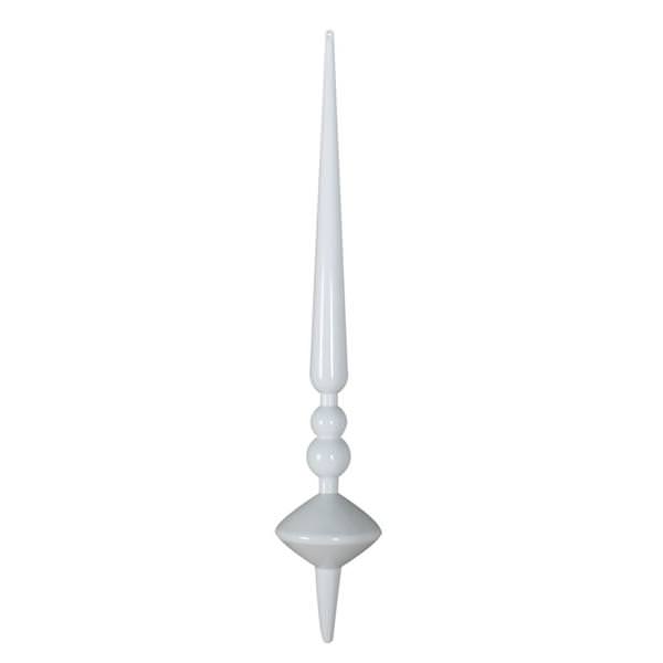 18" White Shiny Cupola Finial Ornament (2 pack)