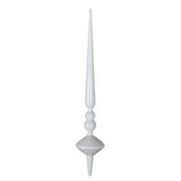 Vickerman 18" White Shiny Cupola Finial Ornament (2 pack)