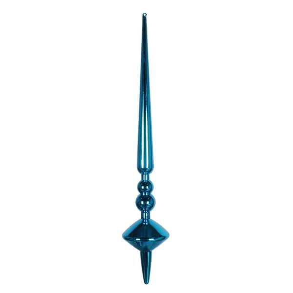 18" Turquoise Shiny Cupola Finial Ornament (2 pack)