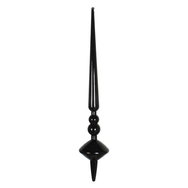 18" Black Shiny Cupola Finial Ornament (2 pack)