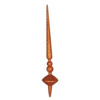 Vickerman 18" Burnished Orange Glitter Cupola Finial Ornament (2 pack)