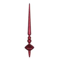 Vickerman 18" Wine Glitter Cupola Finial Ornament (2 pack)