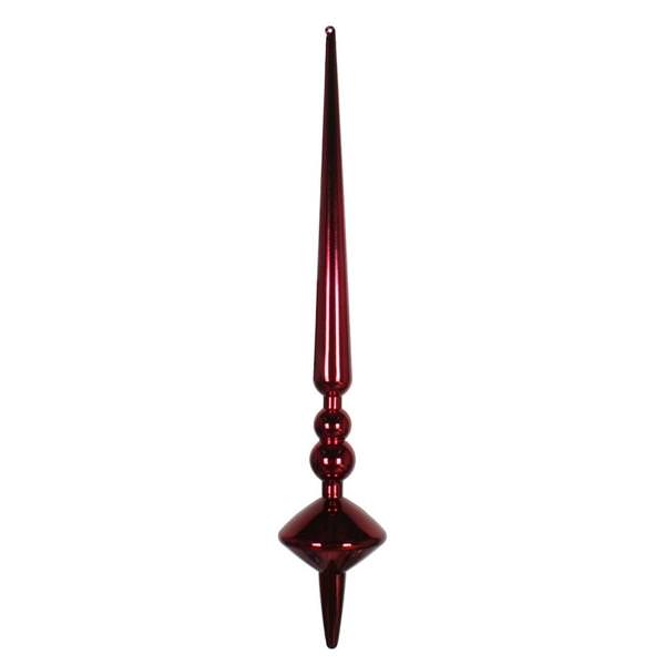 18" Wine Shiny Cupola Finial Ornament (2 pack)