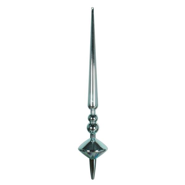 18" Baby Blue Shiny Cupola Finial Ornament (2 pack)