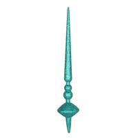 Vickerman 18" Teal Glitter Cupola Finial Ornament (2 pack)