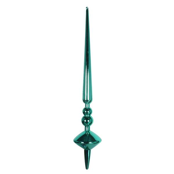 18" Teal Shiny Cupola Finial Ornament (2 pack)