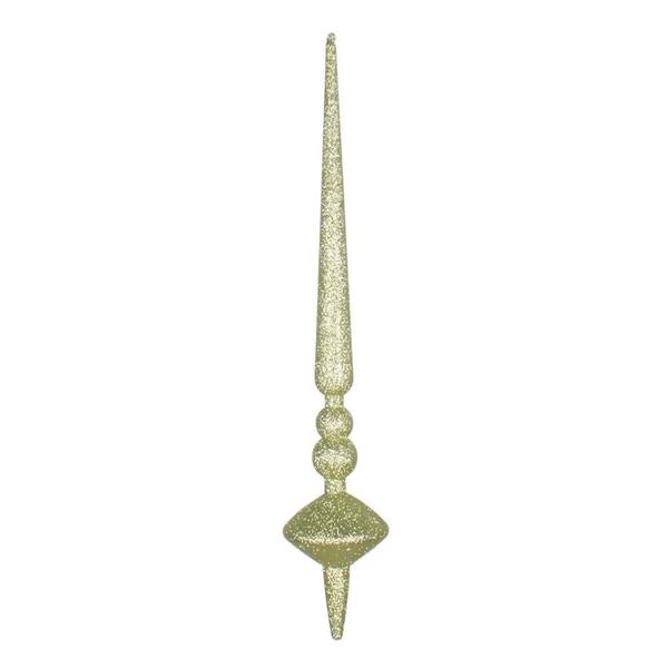 18" Celadon Glitter Cupola Finial Ornament (2 pack)